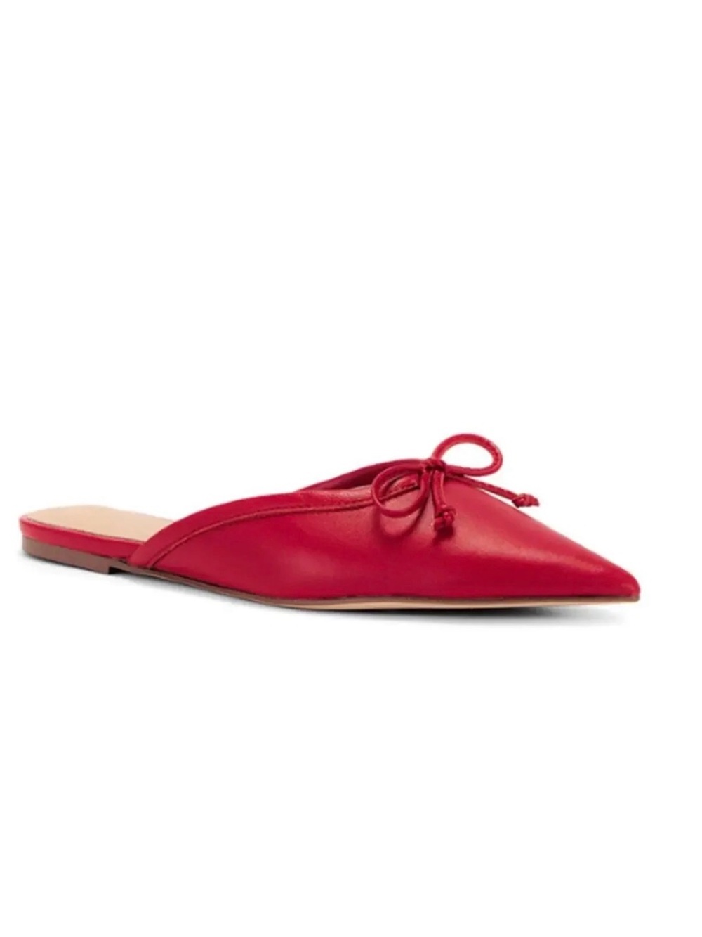 Tony Bianco Red Pointed-Toe Slip-On Flat with Bow